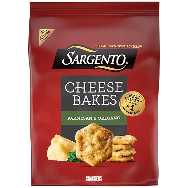SARGENTO® CHEESE BAKES PARMESAN AND OREGANO CRACKERS, CHEESE...