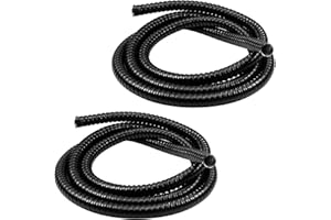 Fielect Flexible Metal Conduit Φ16 Corrugated Tubing Wire Conduit Pipe Tubes Wire Loom Tubing Steel Conduit Flexible Cover,2 