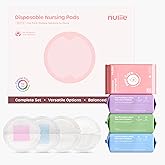 Nuliie 100 PCS Disposable Nursing Pads, Ideal for First-Time Buyers to Find Perfect Match, 4 Materials Trial (Viscose from Ba