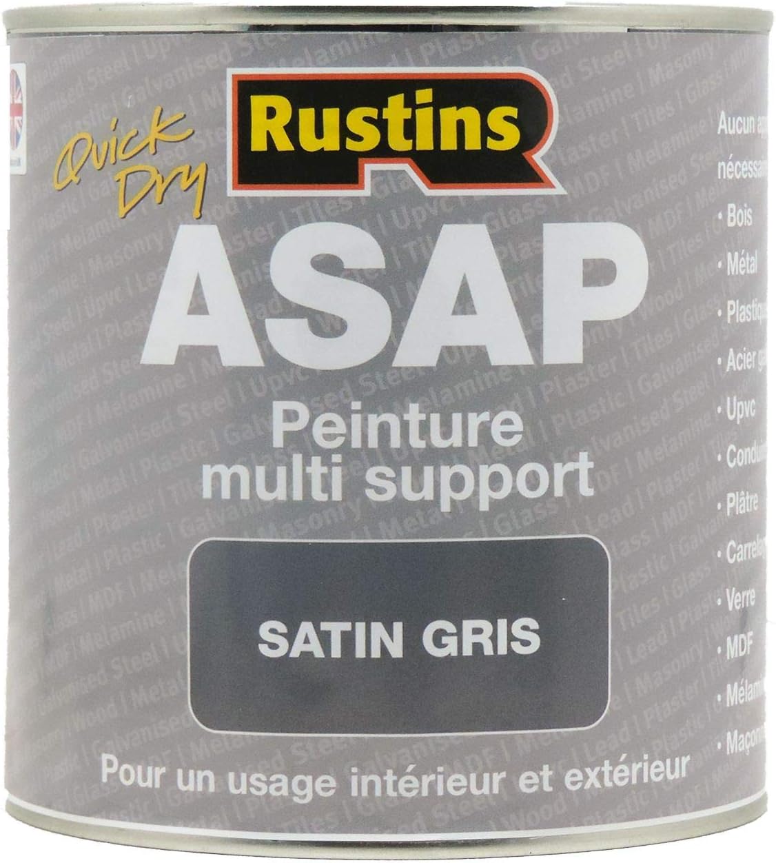 RUSTINS ASAP Paint, Grey, 1 L (Pack of 1)