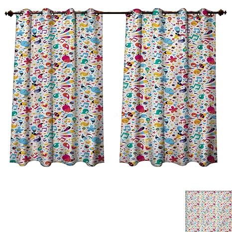 Amazon Com Rupperttextile Music Blackout Thermal Curtain Panel