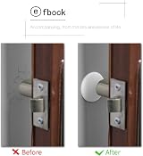 efbock Door Stopper 6pcs White Self-Adhesive Silicone Wall Protectors 1.57in view 5