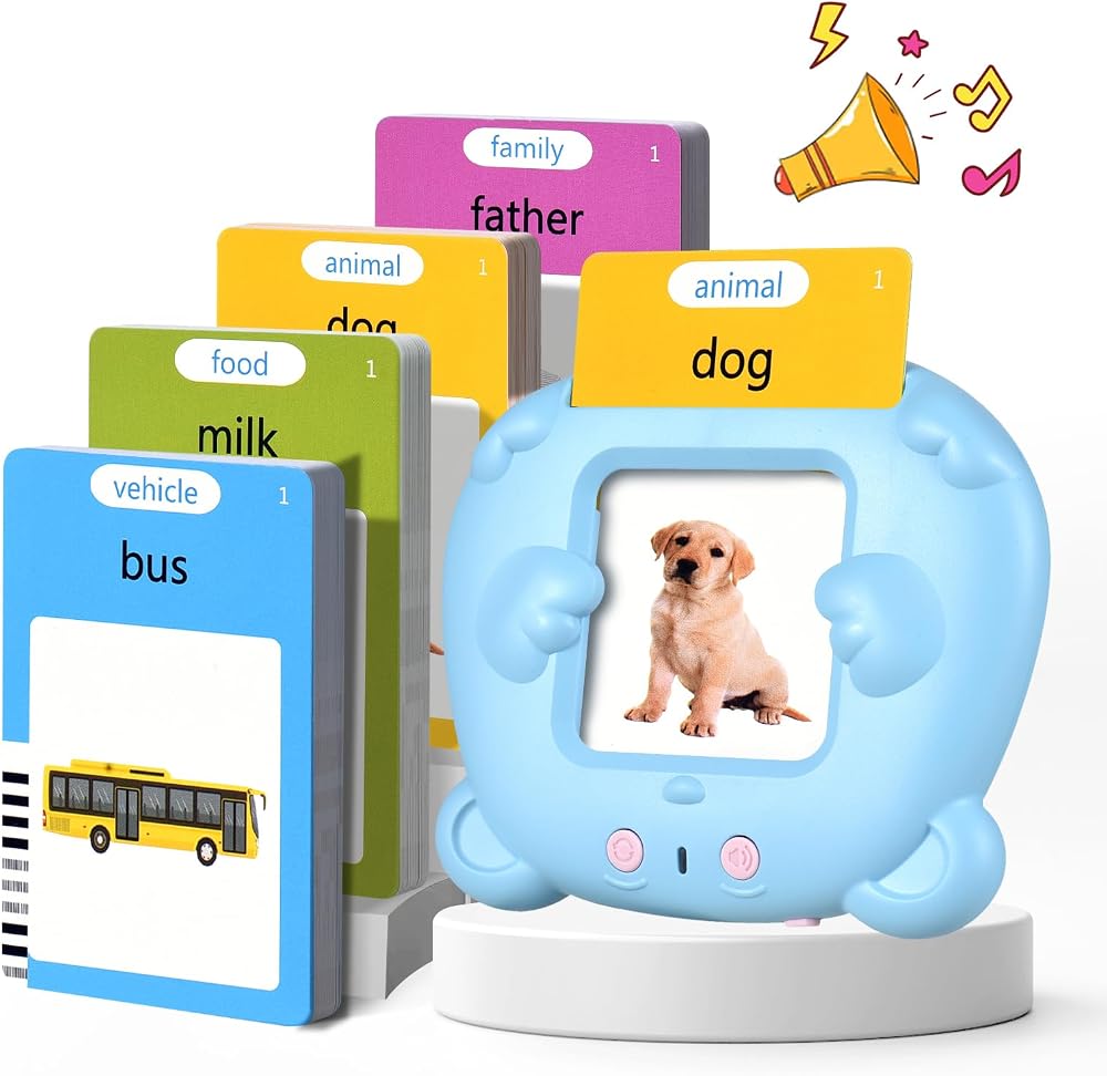 VISATOR Talking Flash Cards for Toddlers 224 Words 12 Topics