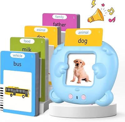 VISATOR Talking Flash Cards for Toddlers 224 Words 12 Topics