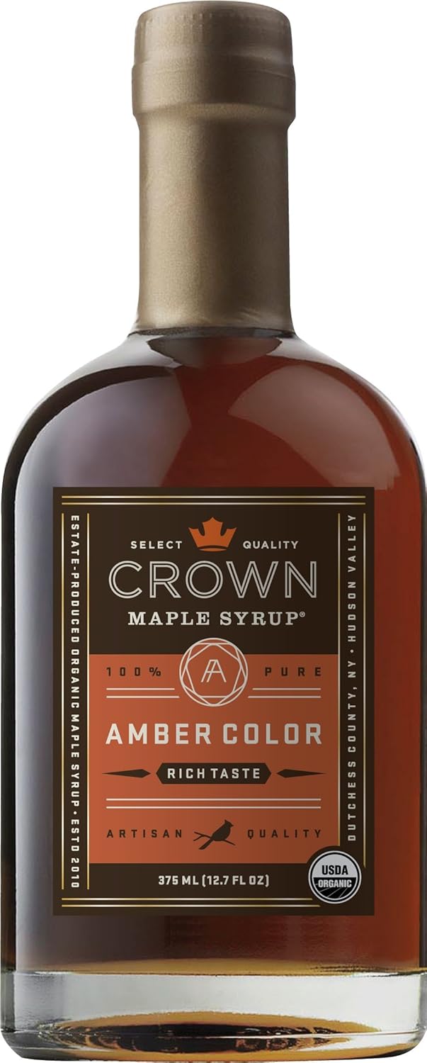 Crown Maple Organic Grade A Maple Syrup, Amber, 12.7 Fl. Oz (Pack of 1)
