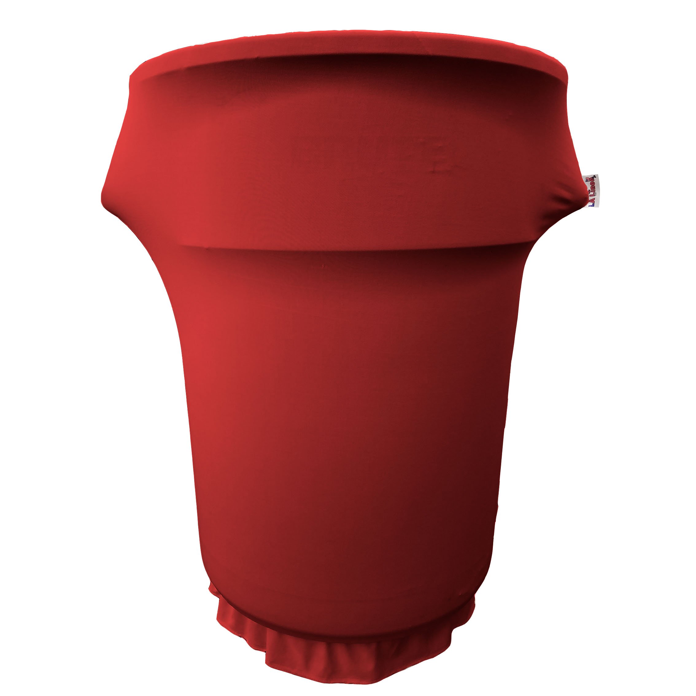 LA Linen Stretch Spandex Fitted Trash Can Cover for
