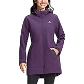 Pioneer Camp Women's Softshell Jacket Fleece Lined 30K Waterproof Windbreaker with Removable Hood Long Rain Coat