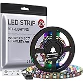 BTF-LIGHTING UL Listed WS2812B IC ECO LED Strip Individually Addressable RGB 5050SMD Alloy Wire 1M 60LED 60Pixel/m Flexible D