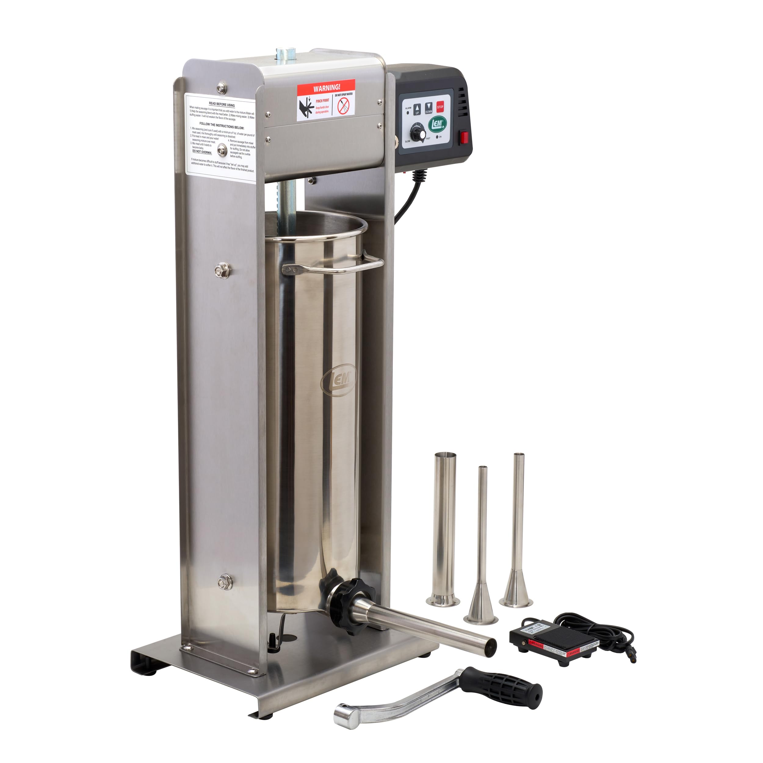 Photo 1 of ***FINAL SALE*** LEM Products Big Bite Motorized 30 Pound Capacity Stainless Steel Sausage Stuffer with Removable Cylinder, 0.5 HP