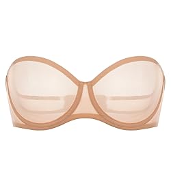 INLYRIC Women's Sheer Strapless Bras Mesh Sexy