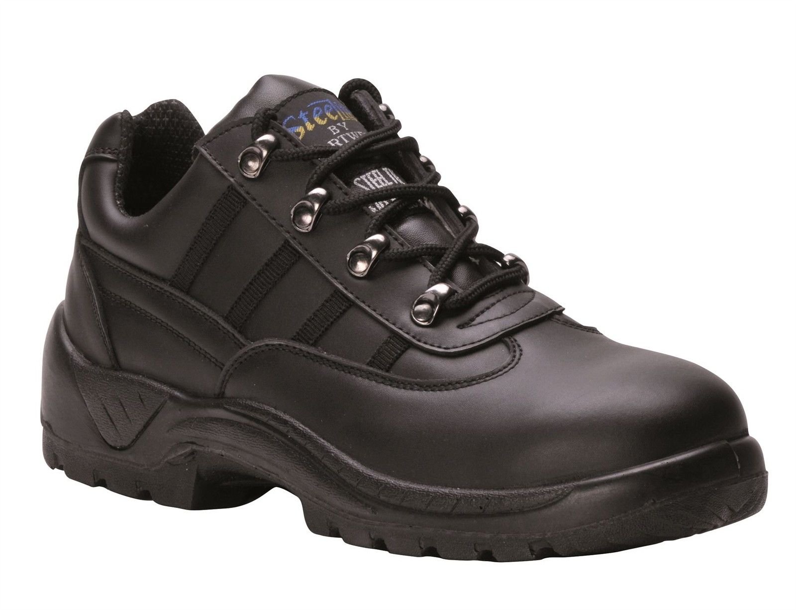 Portwest Steelite Safety Trainer S1P, Color: Black, Size: 45, FW25BKR45