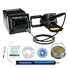 Aoyue 937+ Kit includes 60 Watt Soldering Station, Solder Wire, Flux, Fast Chip Removal Alloy, Tip Cleaner, Desoldering Pump and Solder Wick