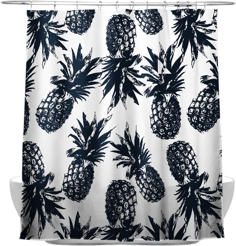 Colour Kingdom Pineapple Shower Curtains Waterproof and Mildew Resistant Bath Decor 180CM x 180CM