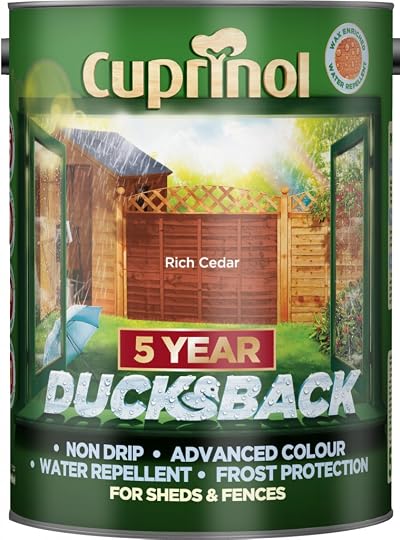 Cuprinol Ducksback 5L Rich Cedar Wax Shed & Fence Protection - 5 Year