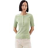 Gap Womens Ribbed Short Sleeve Henley
