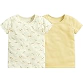 WATOCHE Toddler Baby Boys Shirts Quick Dry Mesh 2 Pack 100% Cotton Summer Tees for Kids 2-6 Years