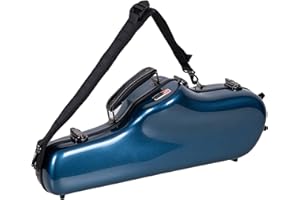 Crossrock Pro-Grade Alto Saxophone Case | Sapphire Blue, TSA Lock, Stylish & Elite Protection, Detachable Straps, Accessory Pocket for Professional Musicians