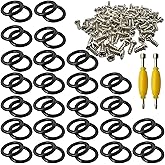 50-Pack GI Joe O-Rings+ 100 Screws + 2 Spanners,Fits for Premium 3.75" Action Figure Repair Kit | Replacement Parts for Vintage Toy Joints & Waistbands | DIY Fix Accessories for Collectors