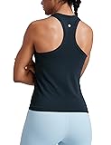 CRZ YOGA Womens Seamless Racerback Tank Scoop Neck