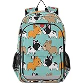 ALAZA Cute Puppy Dog French Bulldog Print Laptop Backpack Purse for Women Men Travel Bag Casual Daypack with Compartment & Multiple Pockets