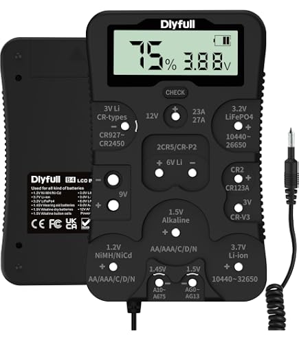 ZTS MBT-1 Multi-Battery Tester – Pulse Load Test For 40+ Battery Types, NiMH, Li-Ion, Alkaline, Coin Cells, LED Display, Made In USA