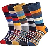 DRASEX Men's Dress Socks Funky Colorful Pattern Cotton Novelty Casual Crew Socks