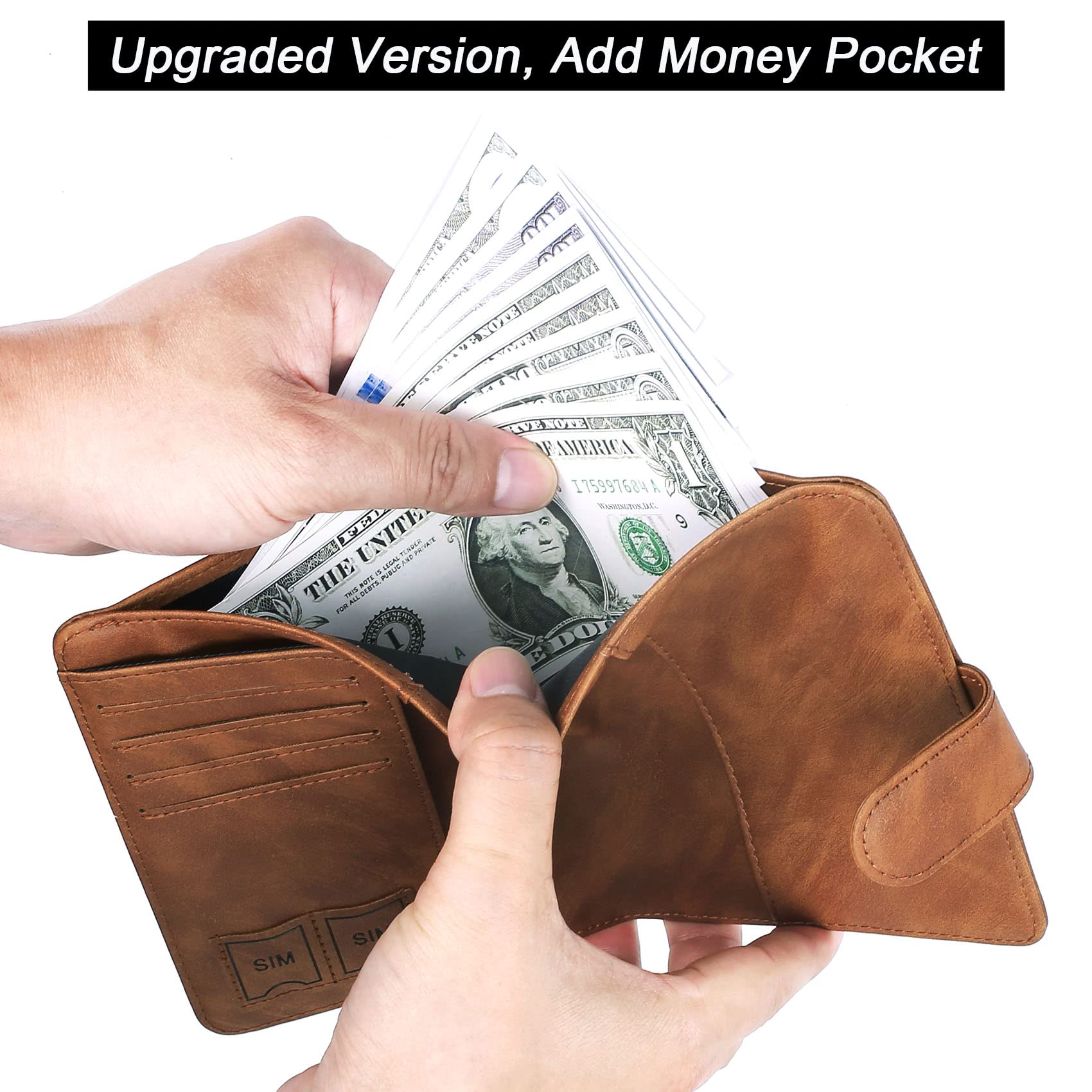 Airtag Passport Holder Cover Wallet Travel Essentials Leather Rfid Blocking Case Vacation Luggage Must Haves Travel Accessories for Men Women (117#Brown)