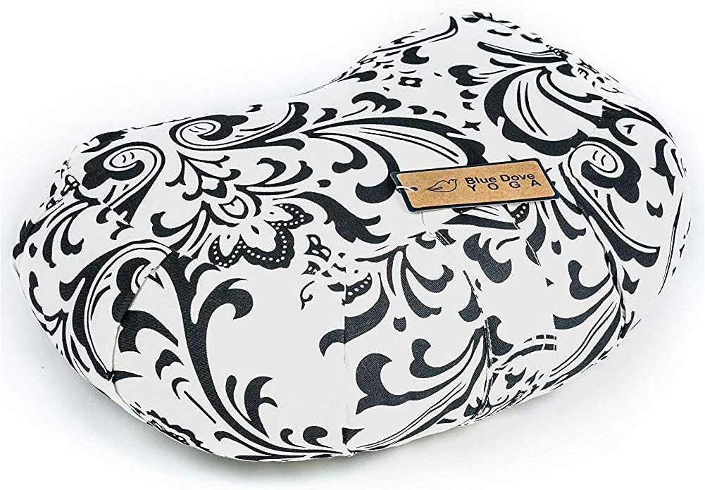 Blue Dove Yoga Crescent Zafu GOTS Certified Organic Cotton Meditation Cushion