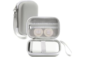 VILLOV Case for Label Maker PU, EVA Material, Compatible with Phomemo D30|D35|NELKO P21|NIIMBOT D11|JADENS D110|SUPVAN E10, Gray