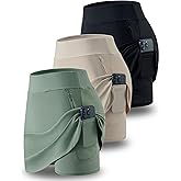 3 Pack Women’s Active Skorts with Pockets High Waist Athletic Skirts with Built-in Shorts for Tennis Golf Workout