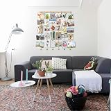 Love-KANKEI Wall Hanging Photo Frame 26x29 Inch with 30 Wooden Clips view 4
