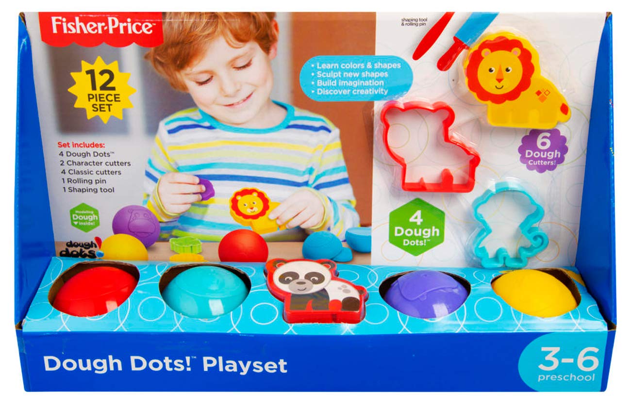 Fisher-Price 41PSDD Dough Dots 12pc Play Set Molding Clay