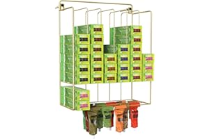 ikare Hair Color Organizer for Salon - Wall-Mounted Salon Organizers and Storage with Two Expansion Screws, Iron Salon Storage Rack with Hair Dye Paste Hanging Space (GOLD)