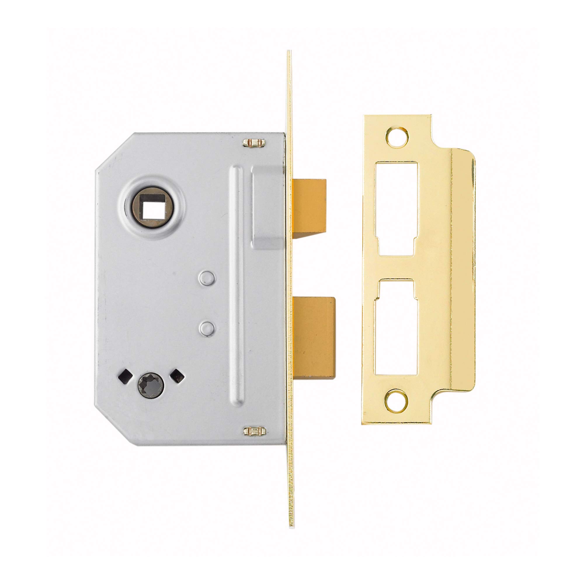 Yale Locks PM236PB25 Bathroom 2 Lever Sash Lock 67mm 2.5-inch - Polished Brass Finish