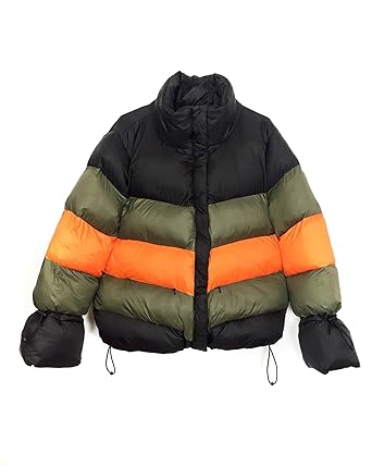colour block puffer jacket zara