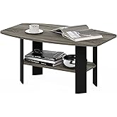 Furinno Simple Design Coffee Table, French Oak Grey/Black