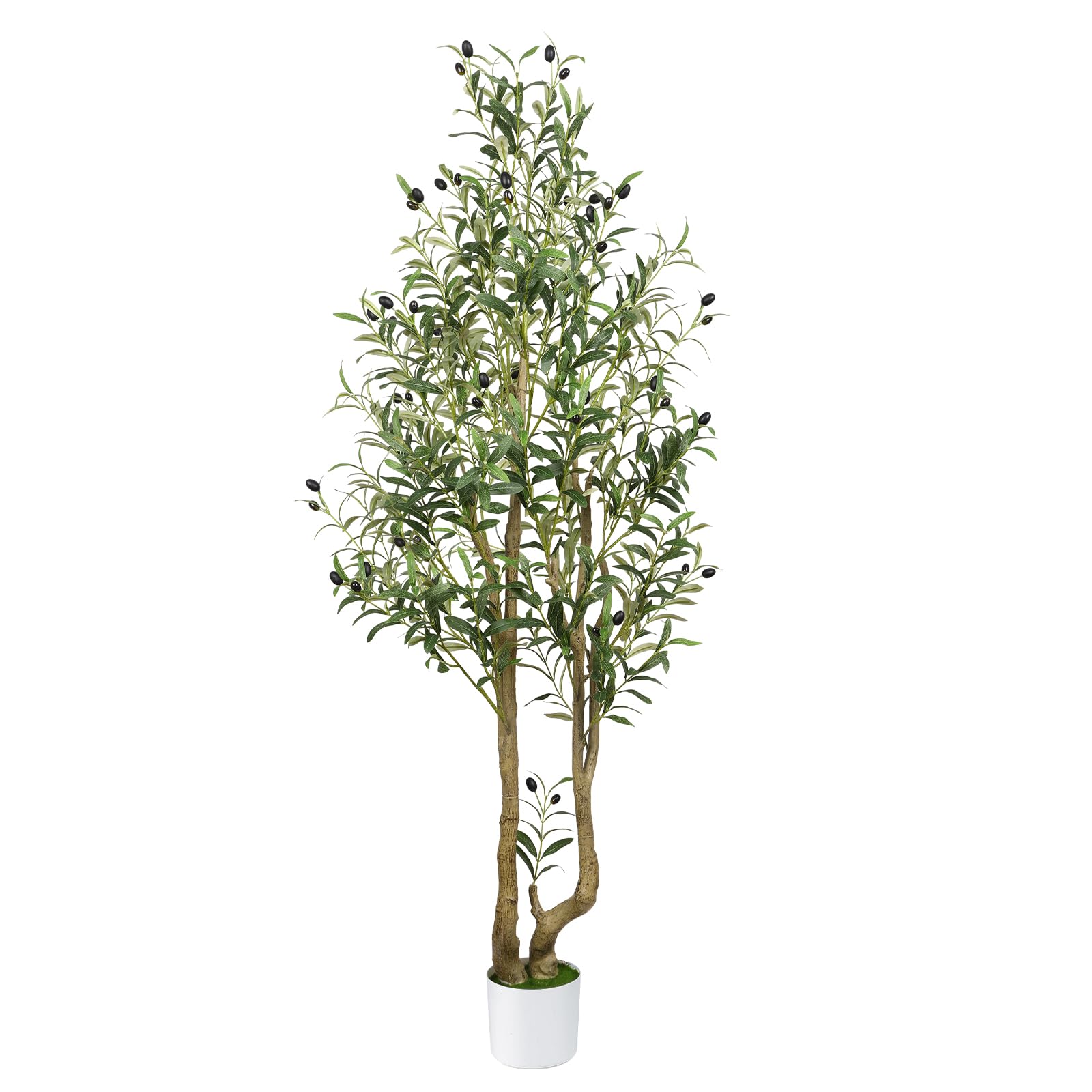 Alupssuc 5ft Artificial Olive Tree Faux Silk Plant, 5 Feet Olive Trees ...