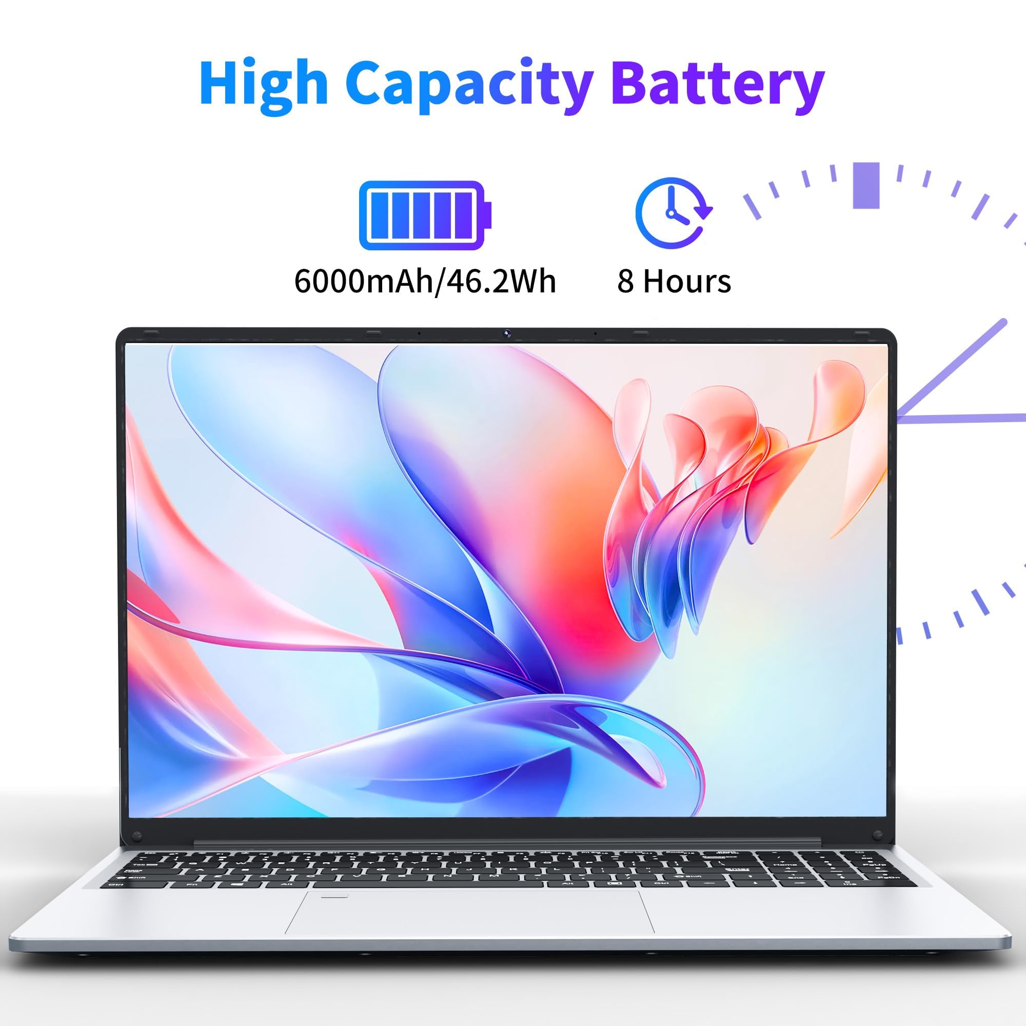 NIAKUN 16 Inch Laptop Computer 2025, Gaming Laptop, 16GB RAM 1TB SSD, N95 Processor, FHD 1920 * 1200, 180° Open, Backlit Keyboard, Windows 11 Pro, Fingerprint Unlock, UHD Graphics 750 MHz, Student