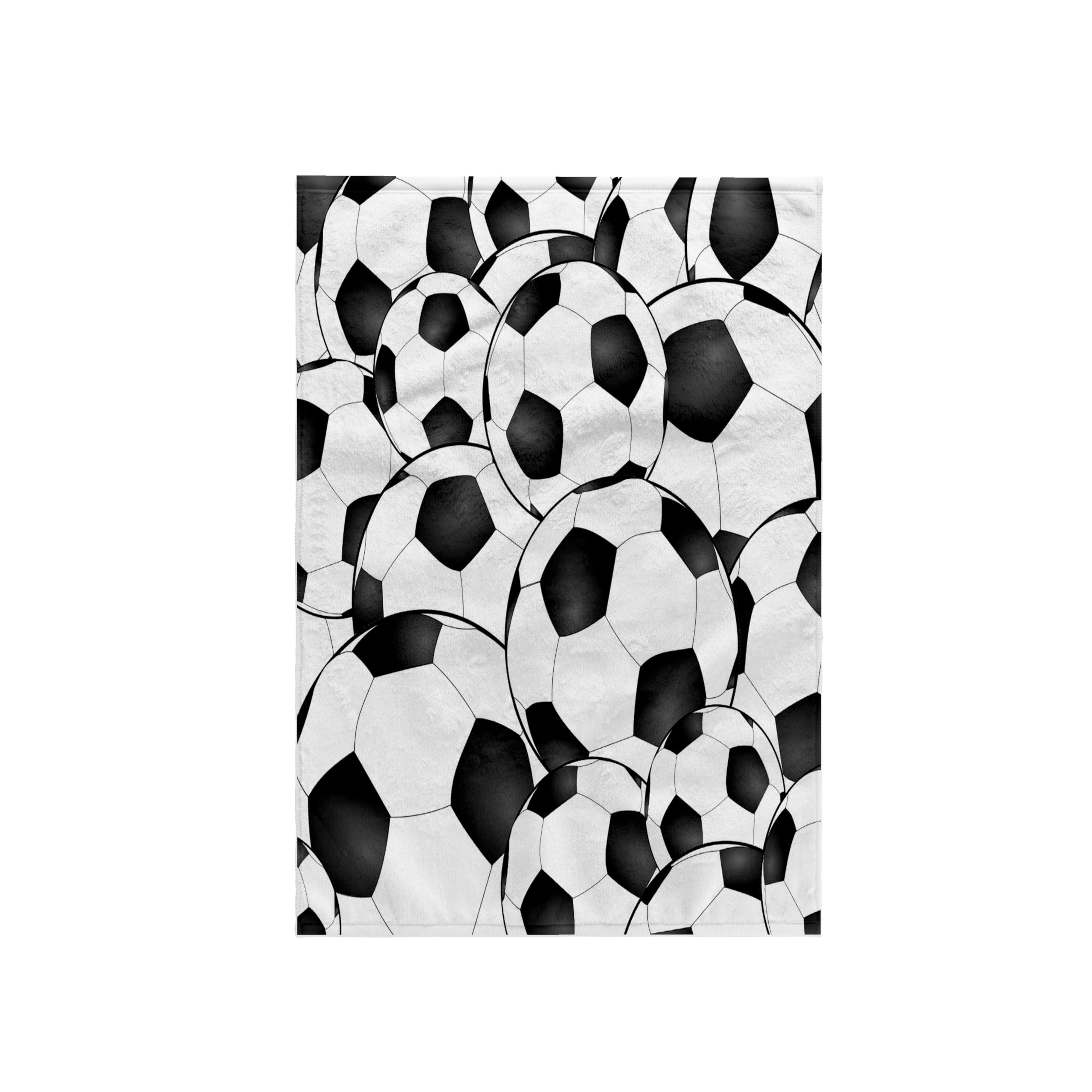 3dRose Soccer Balls Pattern Black And White Footballs Sporty Sporting Game Team Player Towel, Multi-Colour, 15 x 22-Inch