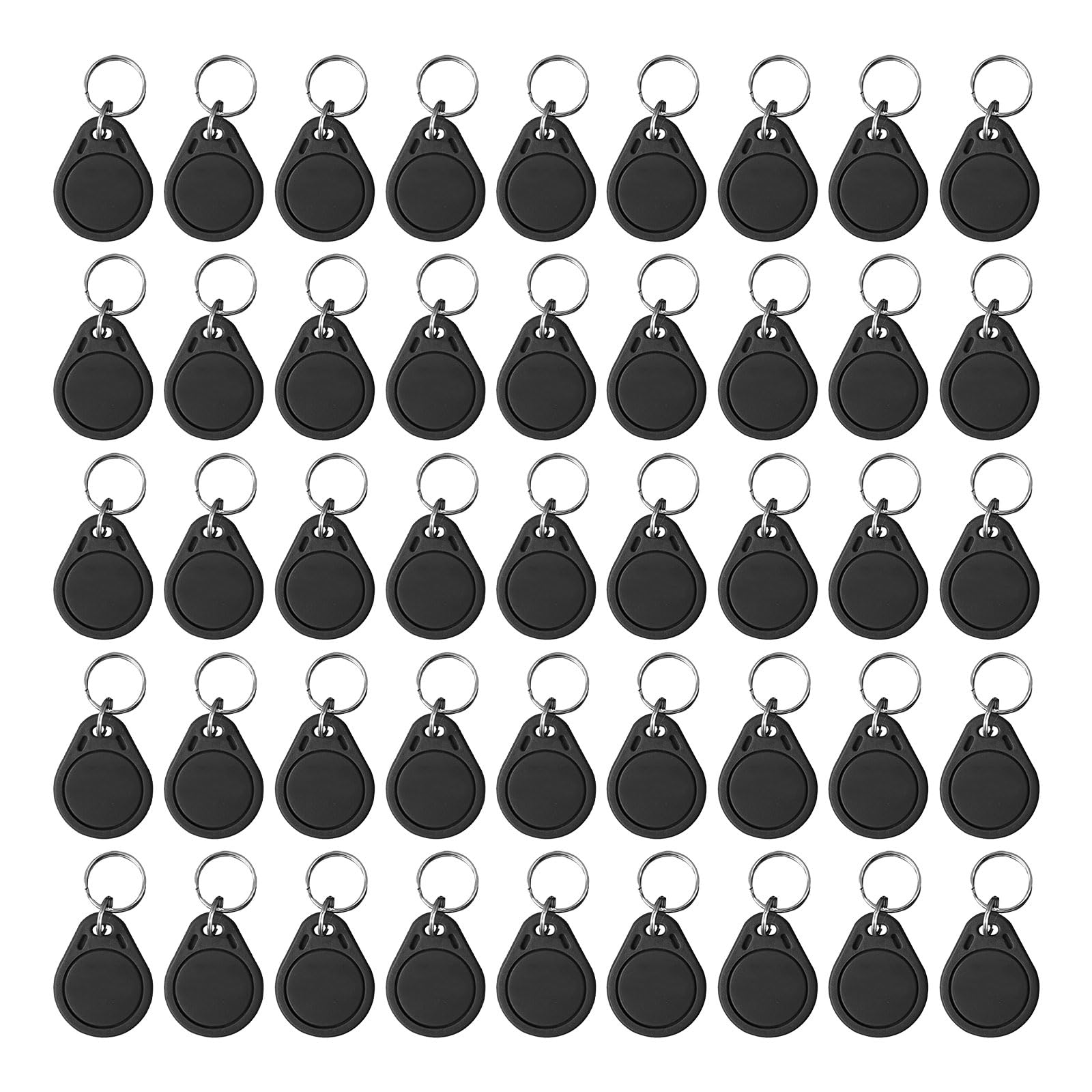 Photo 1 of 100PCS 13.56MHz UID Keyfobs IC Keyfobs RFID Key fob Token NFC Tags Rewritable &Writable Access Control Key Card for Entry Access Control System