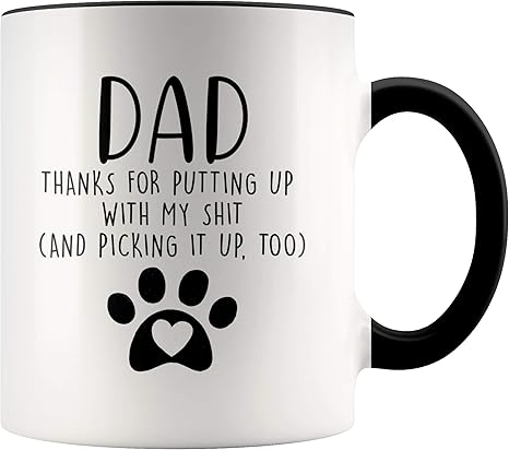 YouNique Designs Dog Dad Mug, 11 Ounces 