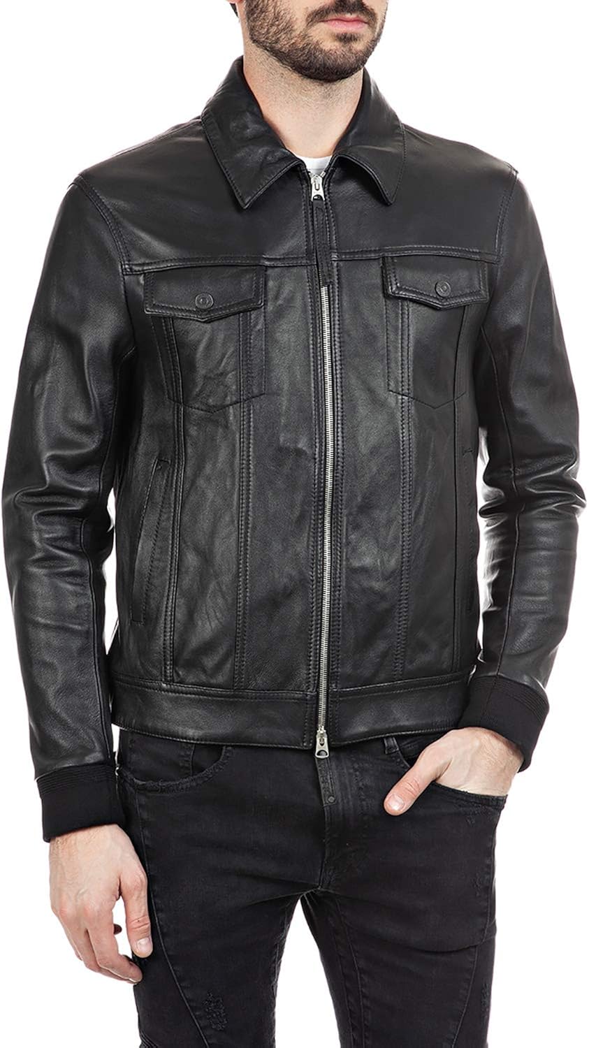 replay leather biker jacket
