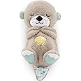 Fisher-Price Baby Toy Soothe 'n Snuggle Otter Portable Plush Sound Machine with Music Lights & Breathing Motion for Newborns 