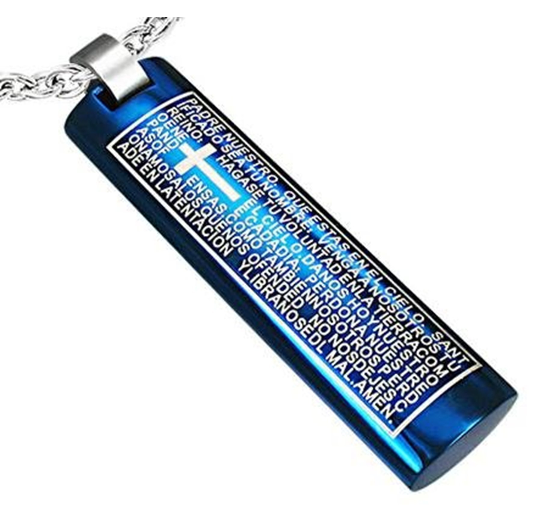 Katy Craig Spanish Lords Prayer Pendant Stainless Steel