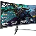 Amazon.com: Raywego 24 inch Curved Monitor 100Hz FHD 1920x1080p Refresh ...