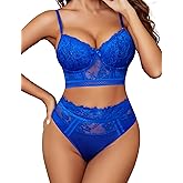 Avidlove Lingerie Sets for Women Bra and High Waist Panty Set 2 Piece Lace Babydoll Outfits S-XXL