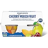 Amazon Fresh, Cherry Mixed Fruit in Juice, 4 Oz Bowls (Pack of 4) (Previously Happy Belly, Packaging May Vary)