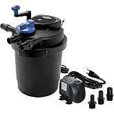 CNZ CPF-2500 Bio Pressure Pond Filter with Water Pump, 13w Clarifier | 720 GPH Pump, Up to 1600 Gallon