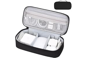Yundoor Cable Organizer Bag, Electronic Organizer Travel Case for Charger & Cords, Travel Accessories, Portable Power Bank (B