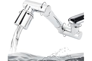 ESDALLINA 1440° Swivel Faucet Extender Sink Aerator 2 Mode Splash Water Filter Extension 360° Rotatable Spray Attachment